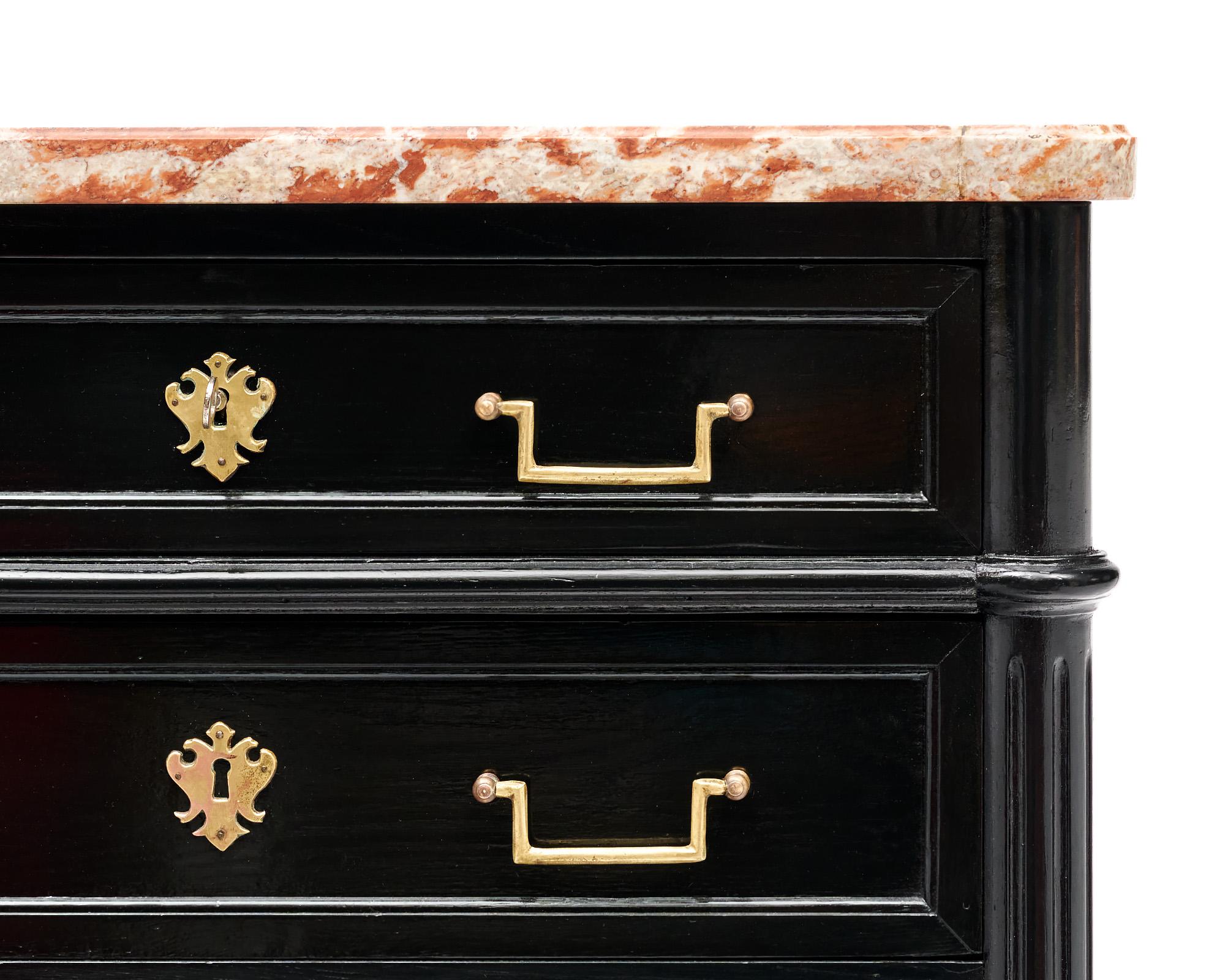 French Louis XVI Semainier with Marble For Sale 1