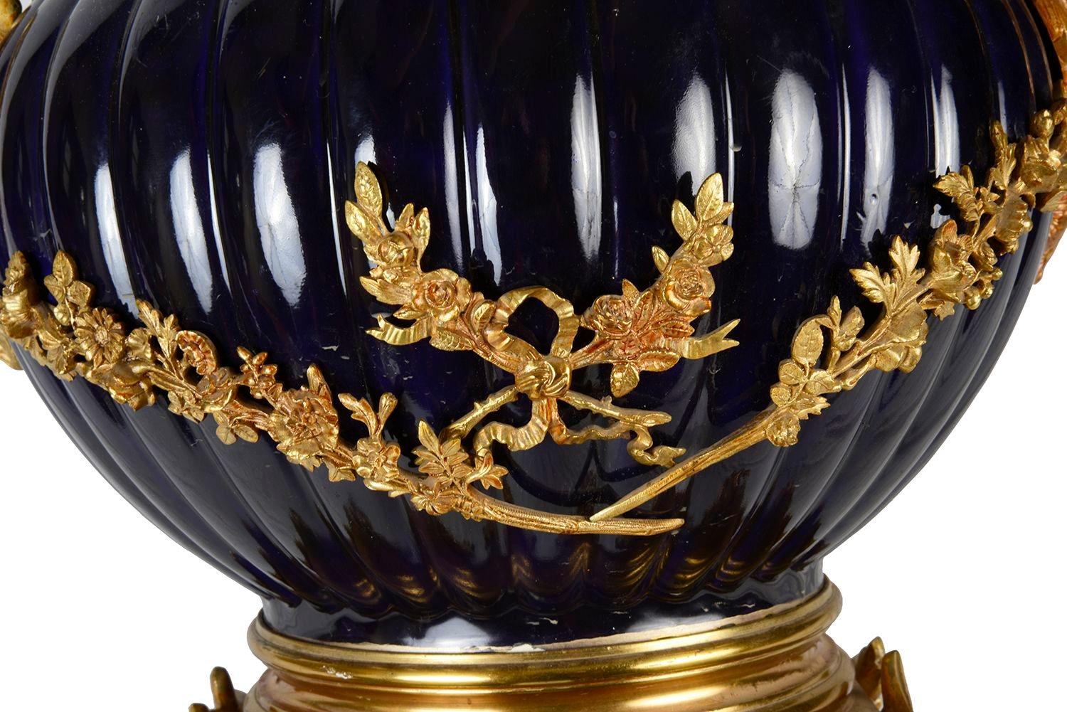 19th Century French Louis XVI Sevres style jardiniere, circa 1890 For Sale