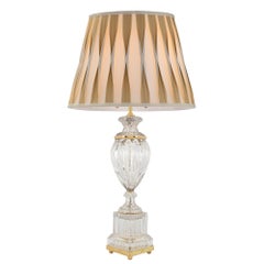 French Louis XVI St Baccarat Crystal and Ormolu Lamp