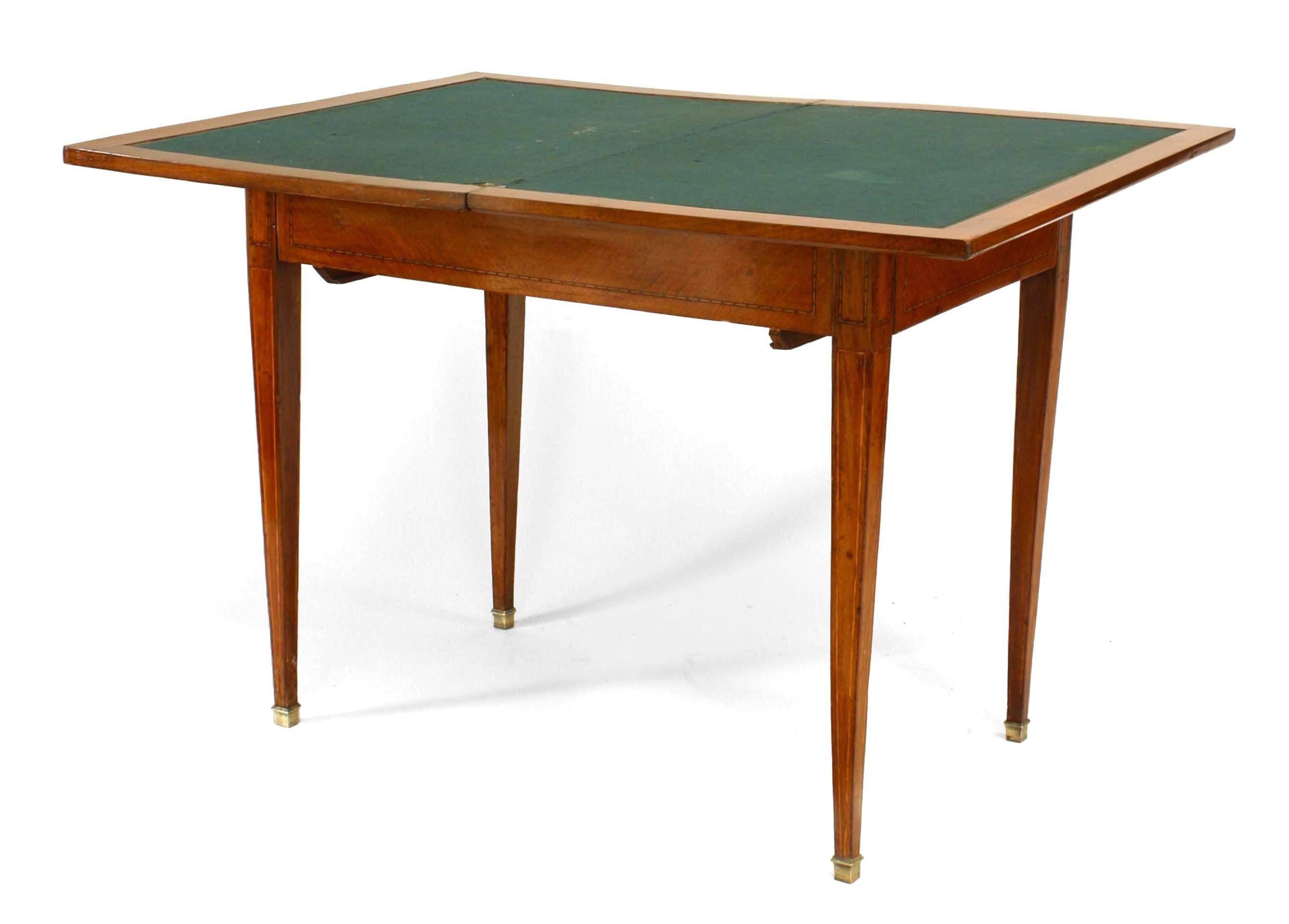 French Louis XVI Style Fruitwood Game Table In Good Condition For Sale In New York, NY