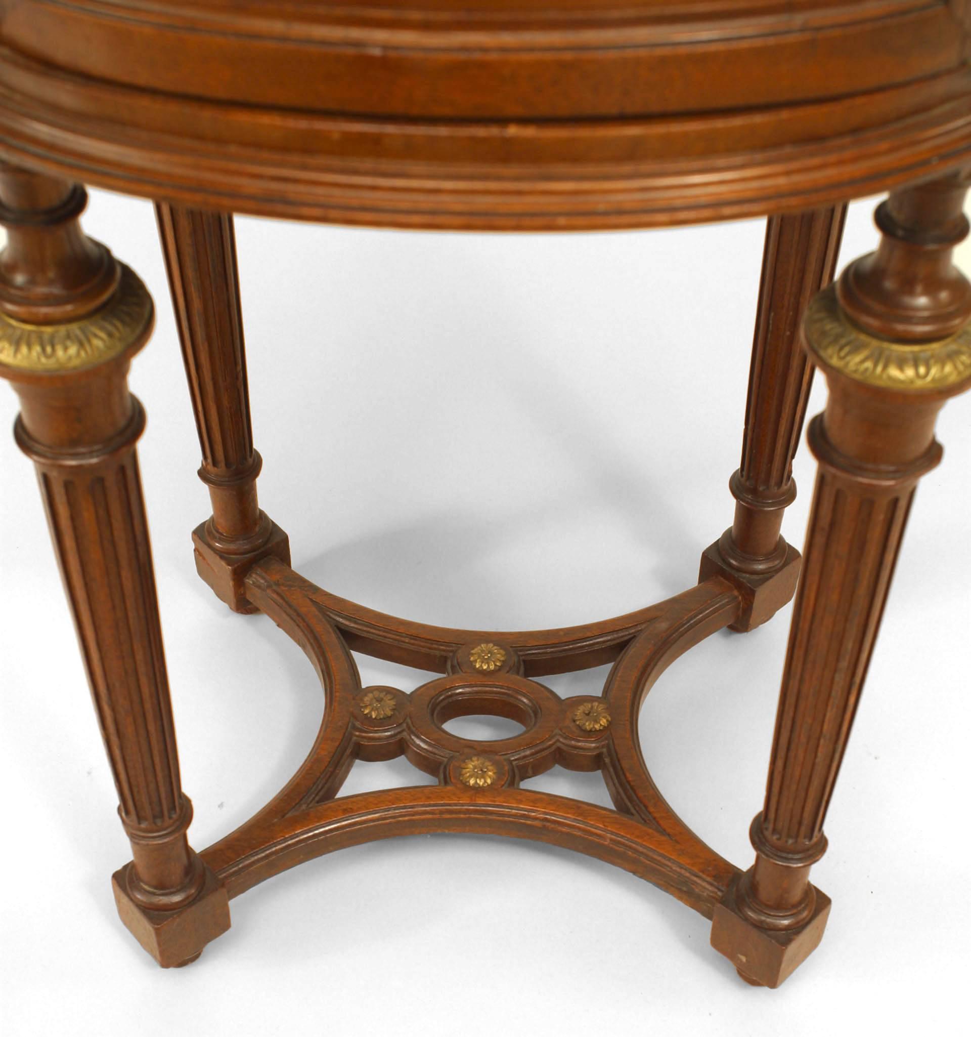 French Louis XVI Style Mahogany and Green Marble Bedside Commode For Sale 2