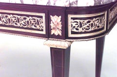 French Louis XVI Style Marble Top Center Table