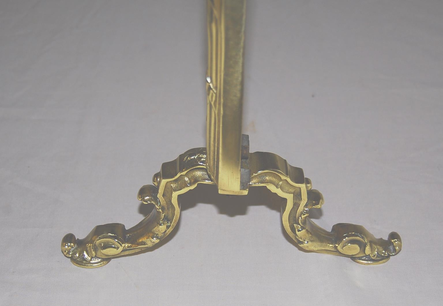 Französisch Louis XVI-Stil 19. Jahrhundert Guss Messing Rokoko Feuer Bildschirm Stahl Mesh im Angebot 3