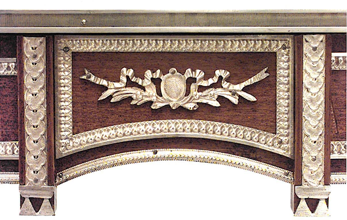French Louis XVI Style Parquetry Inlaid Table Desk In Good Condition For Sale In Queens, NY