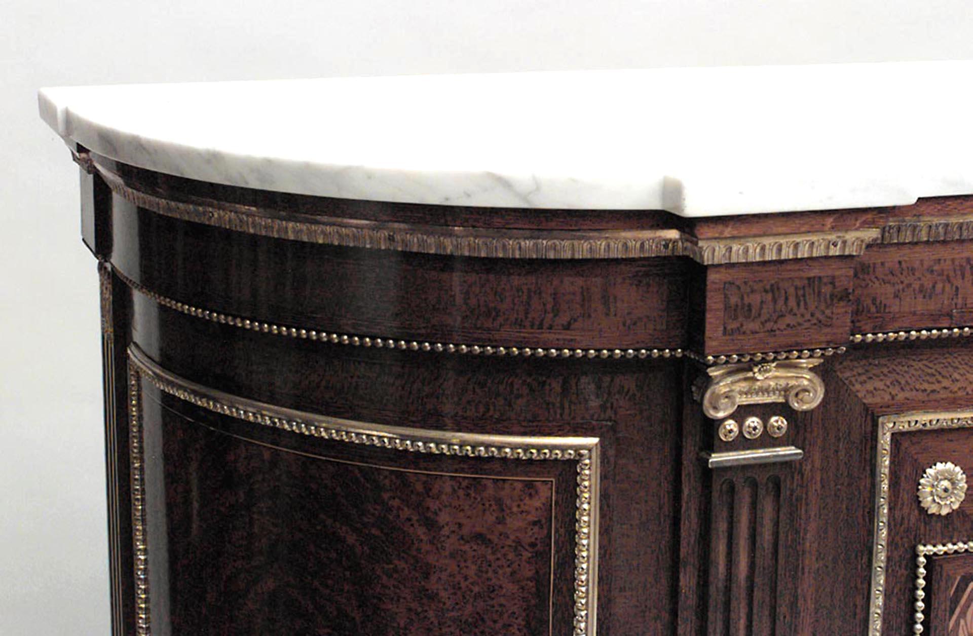 Francese Credenza intarsiata francese in stile Luigi XVI in vendita