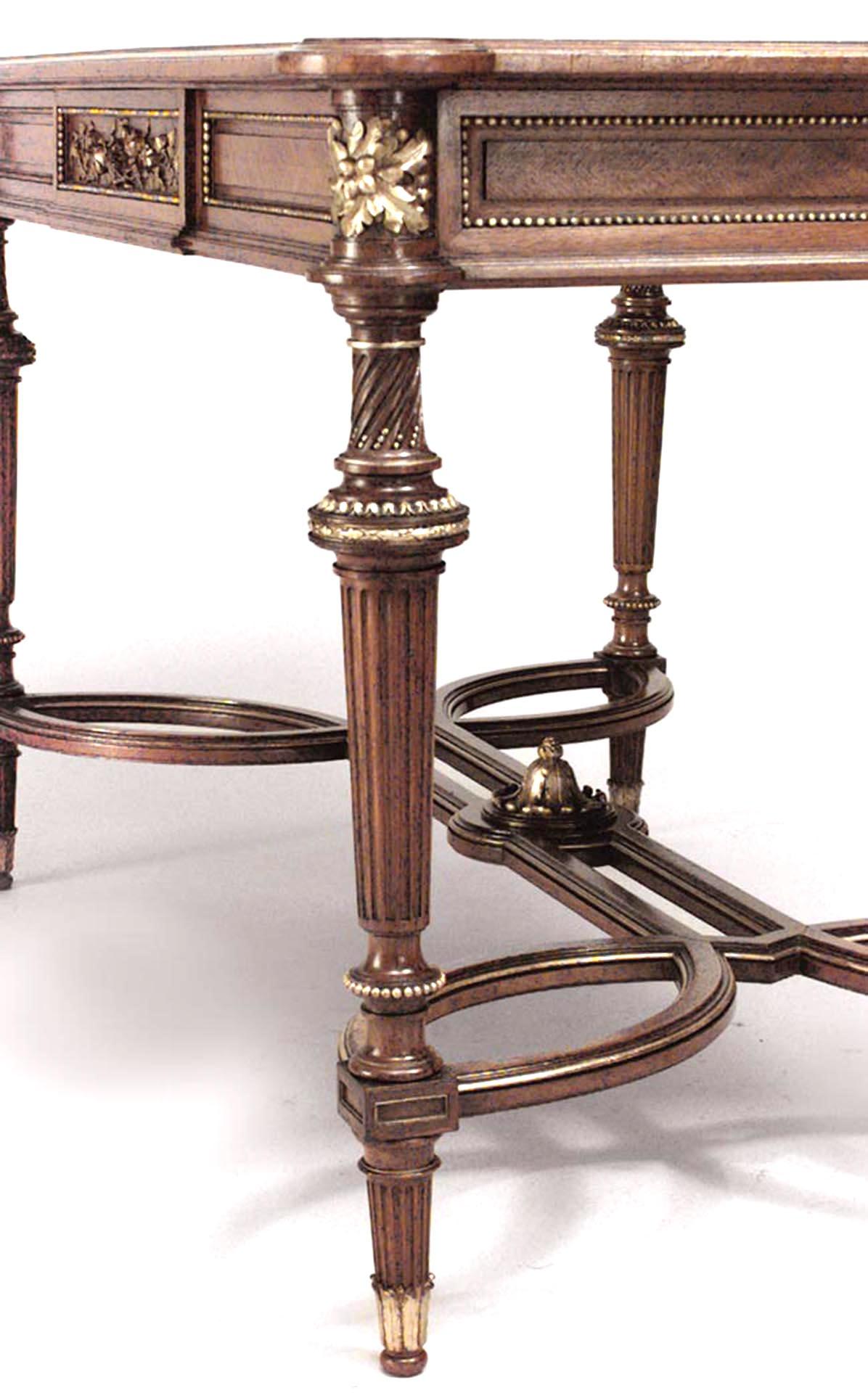 French Louis XVI Style Walnut Center Table For Sale 5