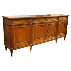 French Louis XVI Style 4-Door Cherrywood Enfilade, 20th Century