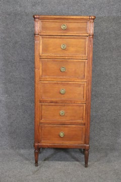 French Louis XVI Style 6 Drawer Lingerie Chest, High Chest, Bedroom Furniture
