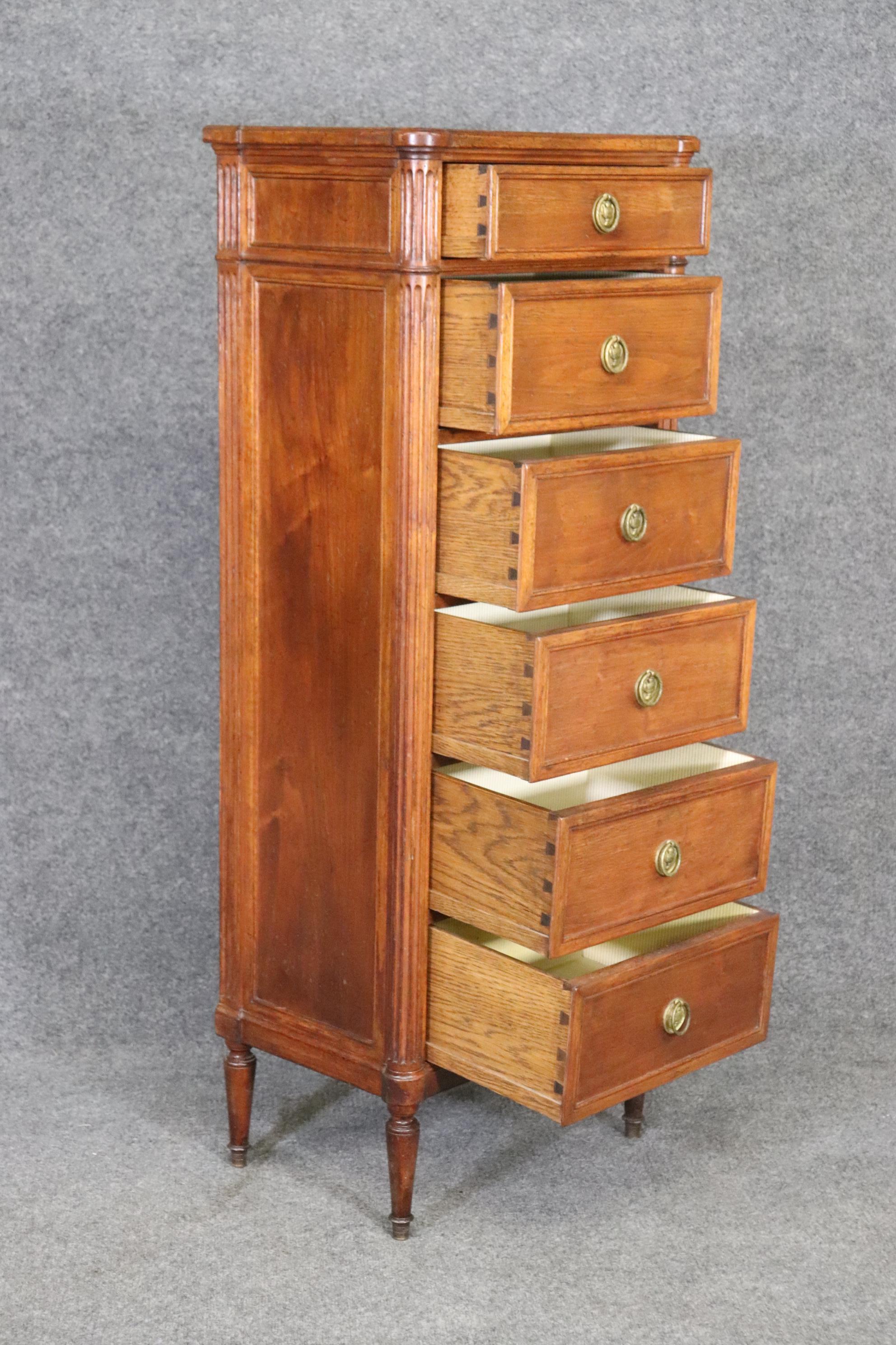 Directoire French Louis XVI Style 6 Drawer Lingerie Chest, High Chest, Bedroom Furniture