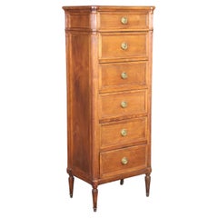 French Louis XVI Style 6 Drawer Lingerie Chest, High Chest, Bedroom Furniture