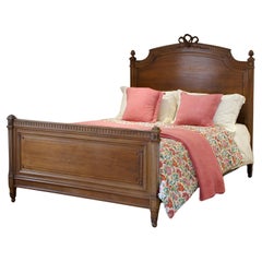 French Louis XVI Style Antique Bed in Walnut, WK197