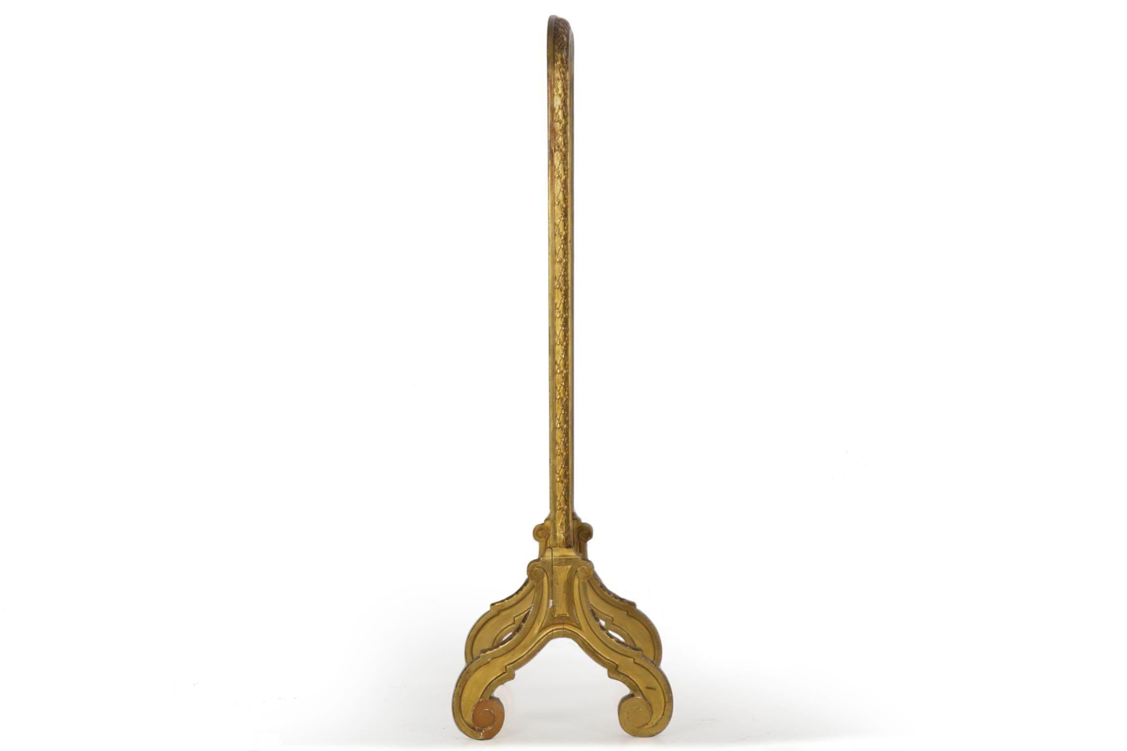 Louis XVI Pare-feu ancien sculpté de style Louis 16 français avec tapisserie, vers 1900 en vente