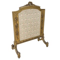 French Louis XVI Style Used Giltwood Fireplace Screen
