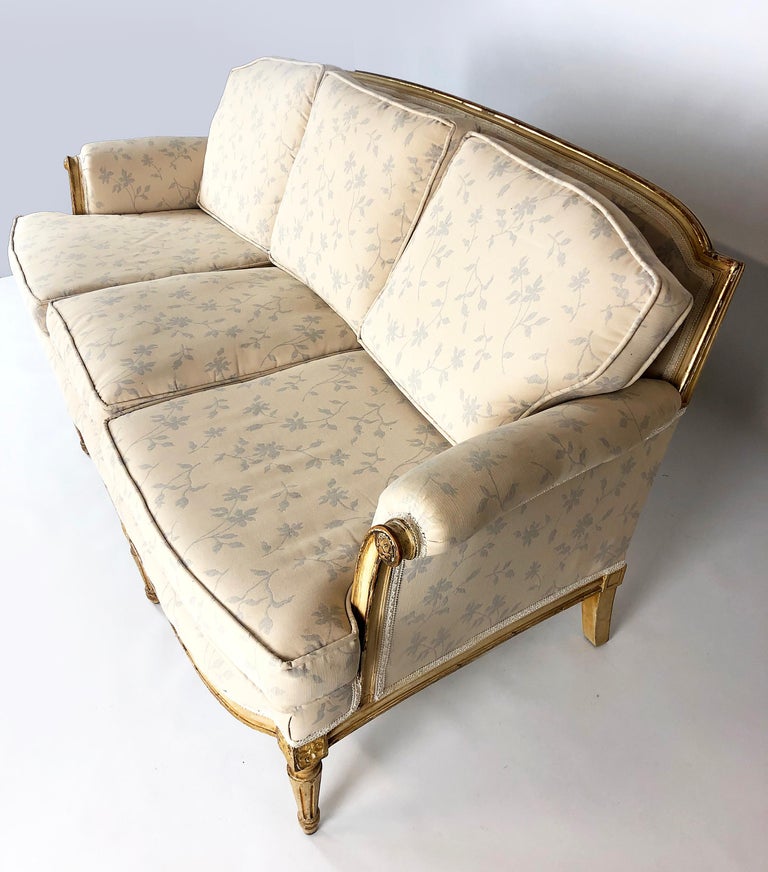 French Louis XVI Style Antique Sofa Unusually Comfortable For Sale at 1stdibs