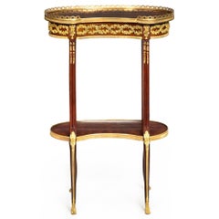 French Louis XVI Style Antique Two-Tier Antique Side Table