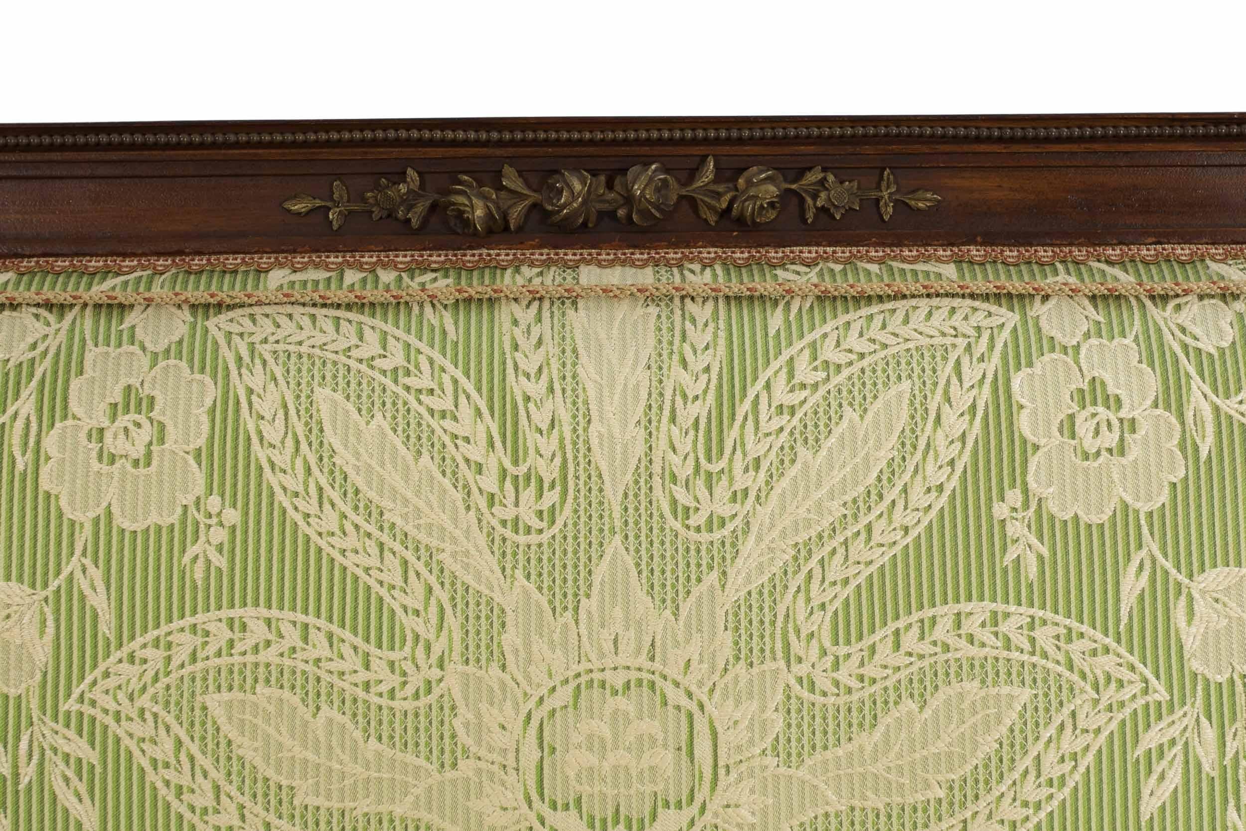 French Louis XVI Style Antique Walnut Settee Sofa, circa 1900 9