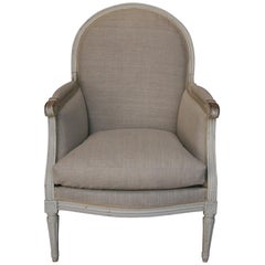 French Louis XVI Style Armchair, Reupholstered