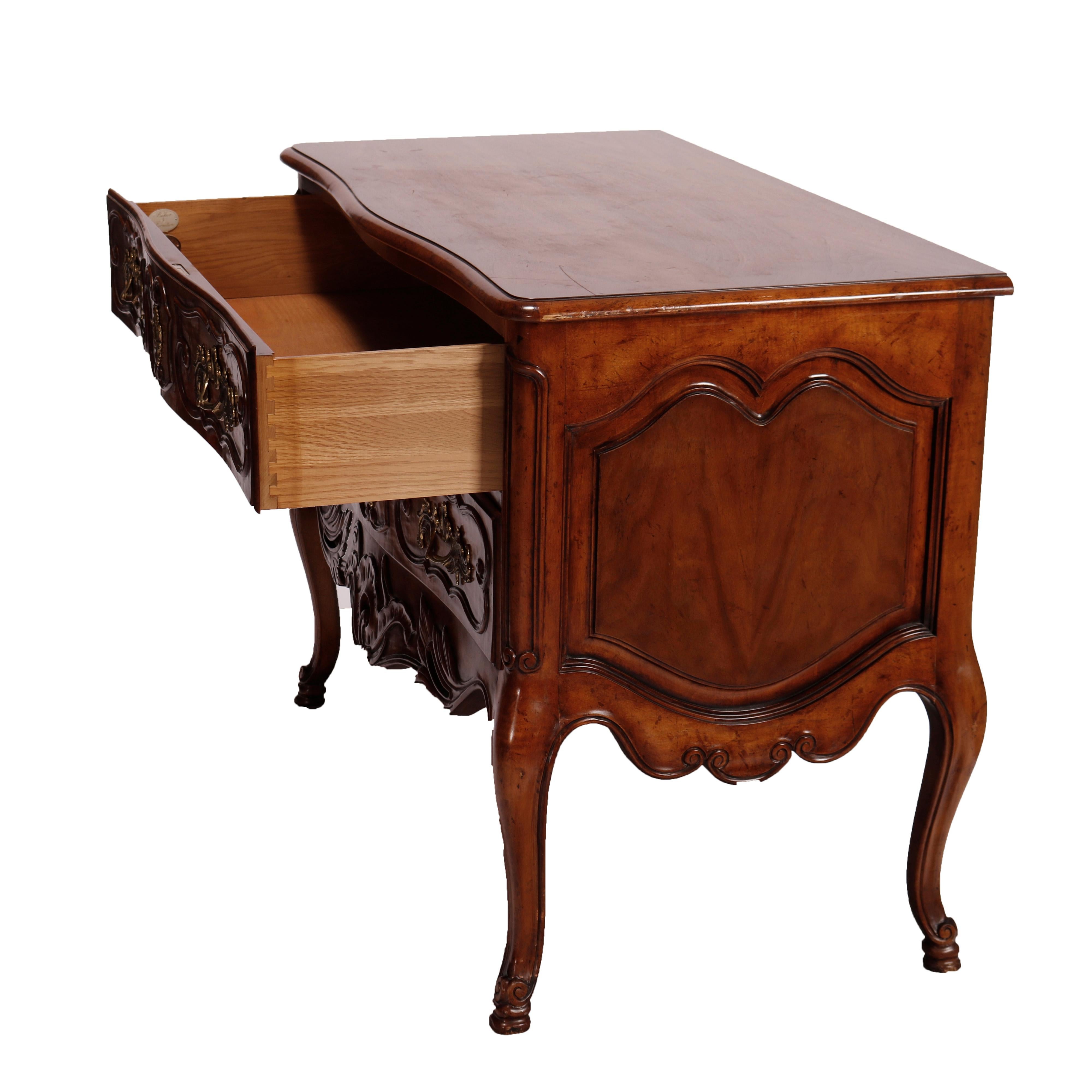 20th Century French Louis XVI Style Baker McMillen Collection Carved Walnut Commode 20th C