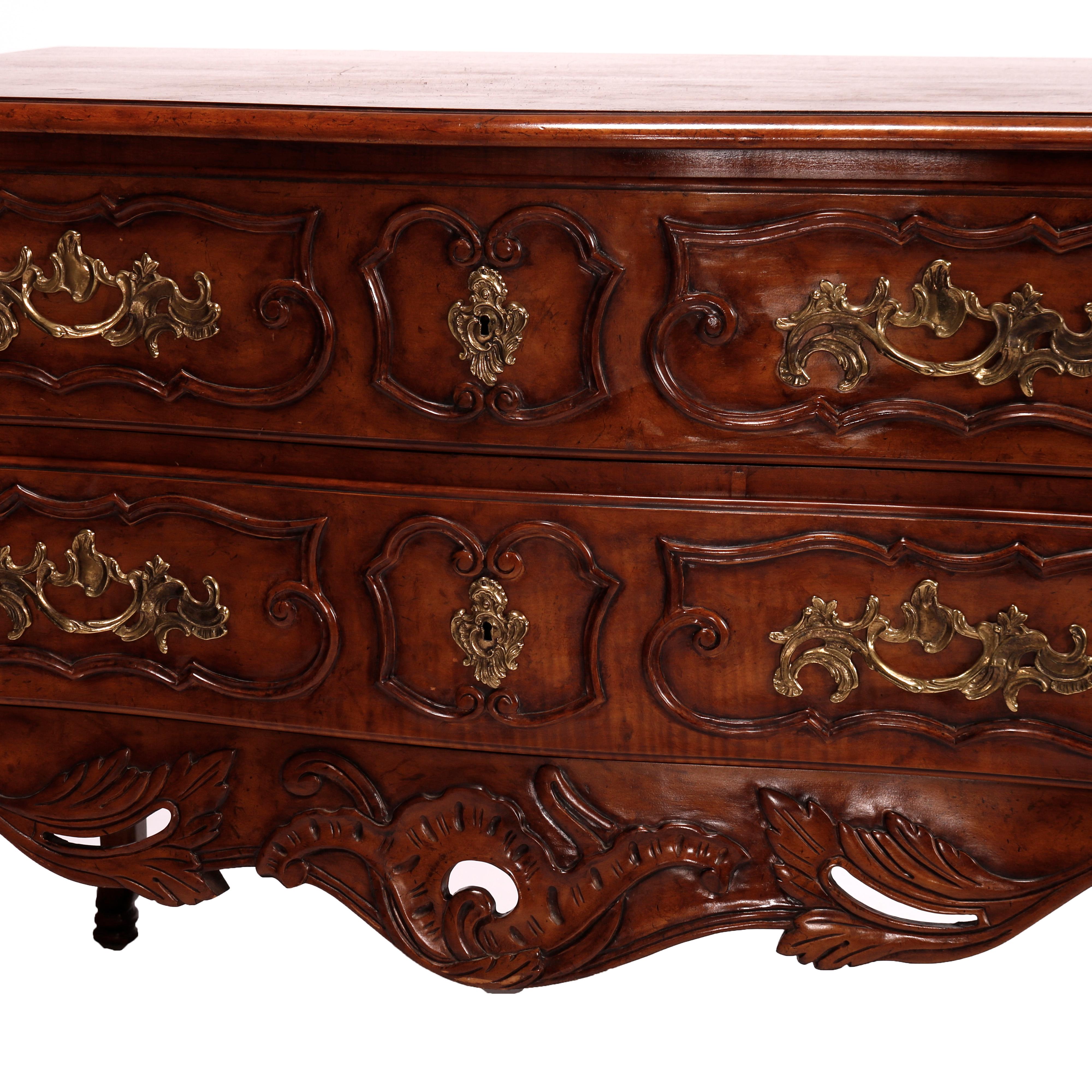 French Louis XVI Style Baker McMillen Collection Carved Walnut Commode 20th C 1