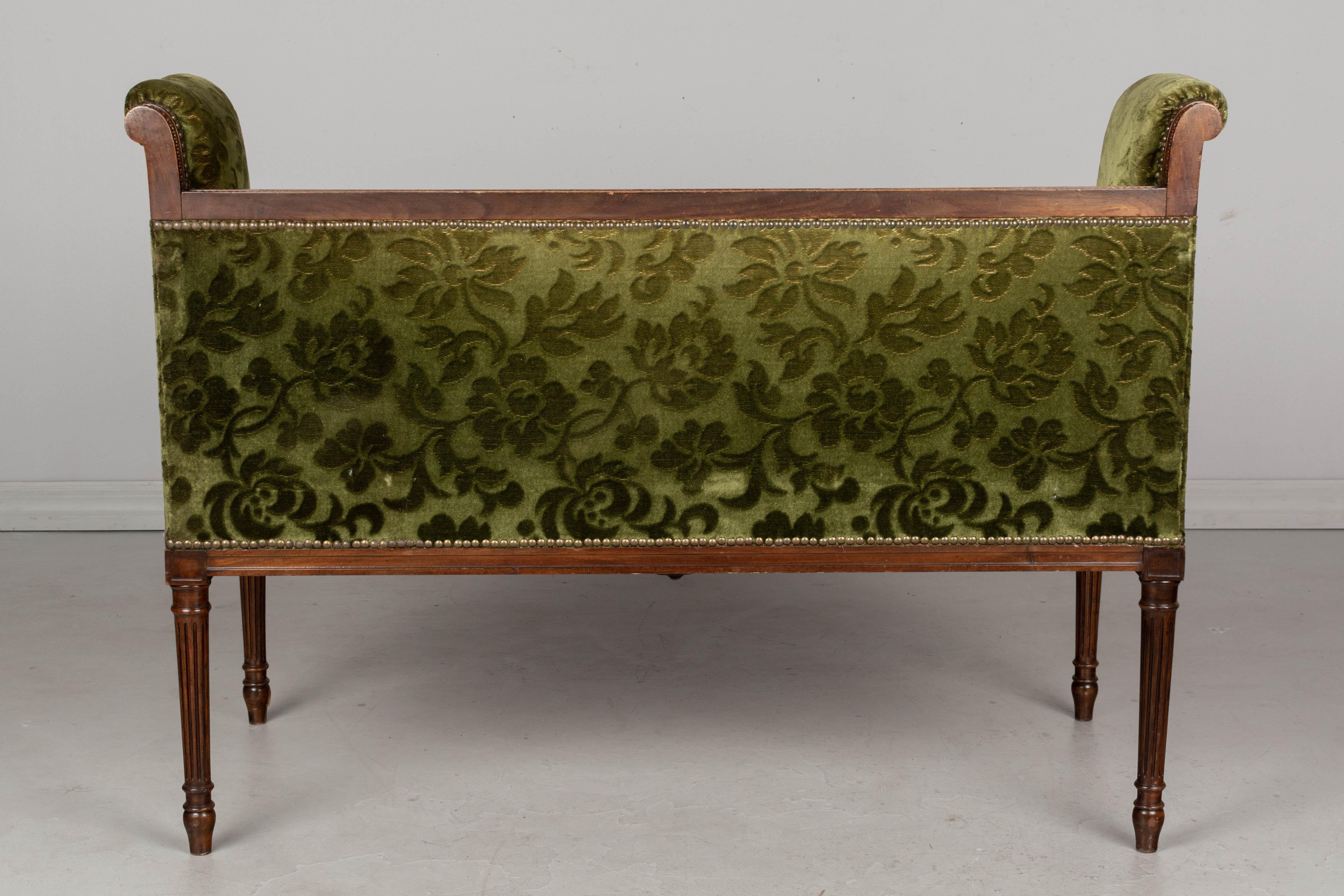 Hand-Crafted French Louis XVI Style Banquette or Bench