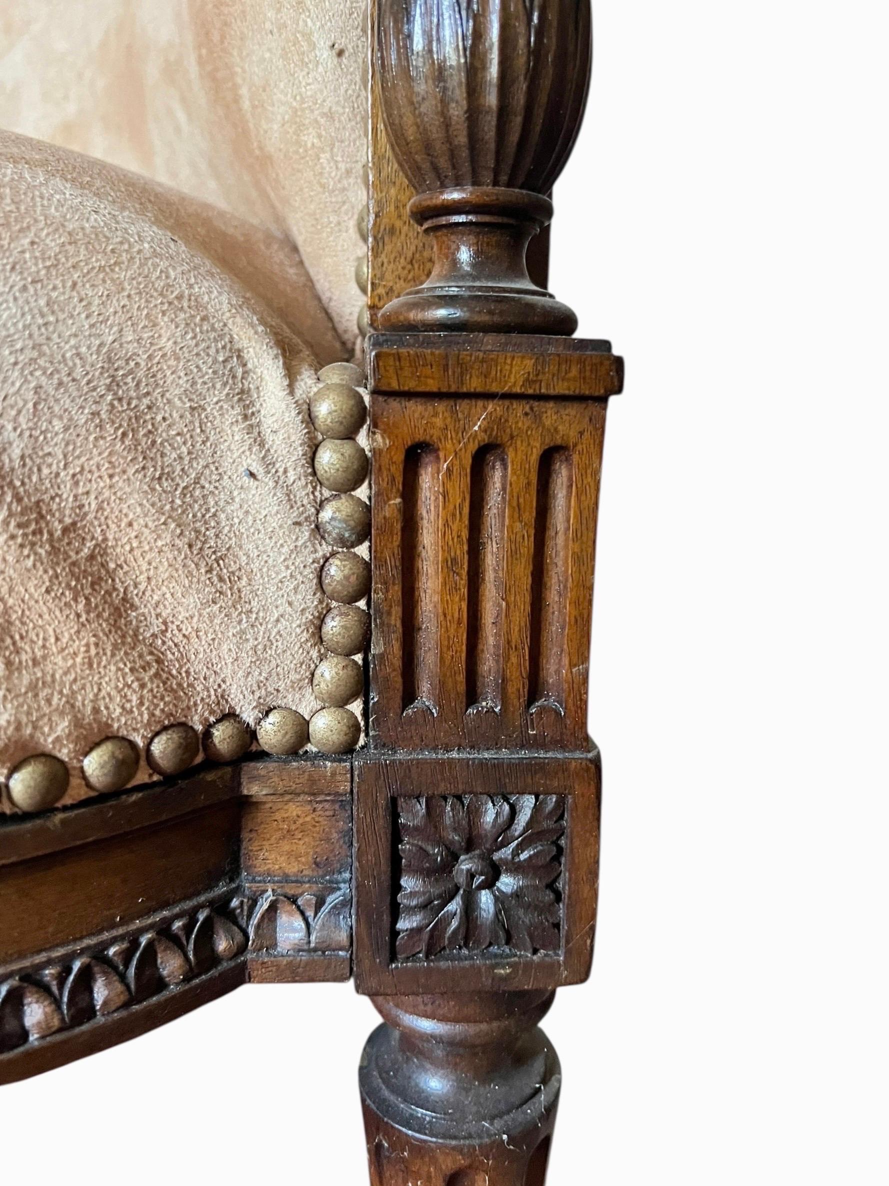 French Louis XVI style basket/gondola/marquise Armchair - France - 19th century For Sale 4