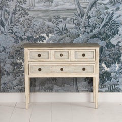 French Louis XVI Style Bedside Commode in Original Paint, Circa 1910