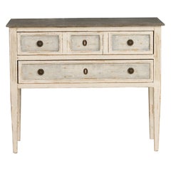 French Louis XVI Style Bedside Commode in Original Paint, Circa 1910