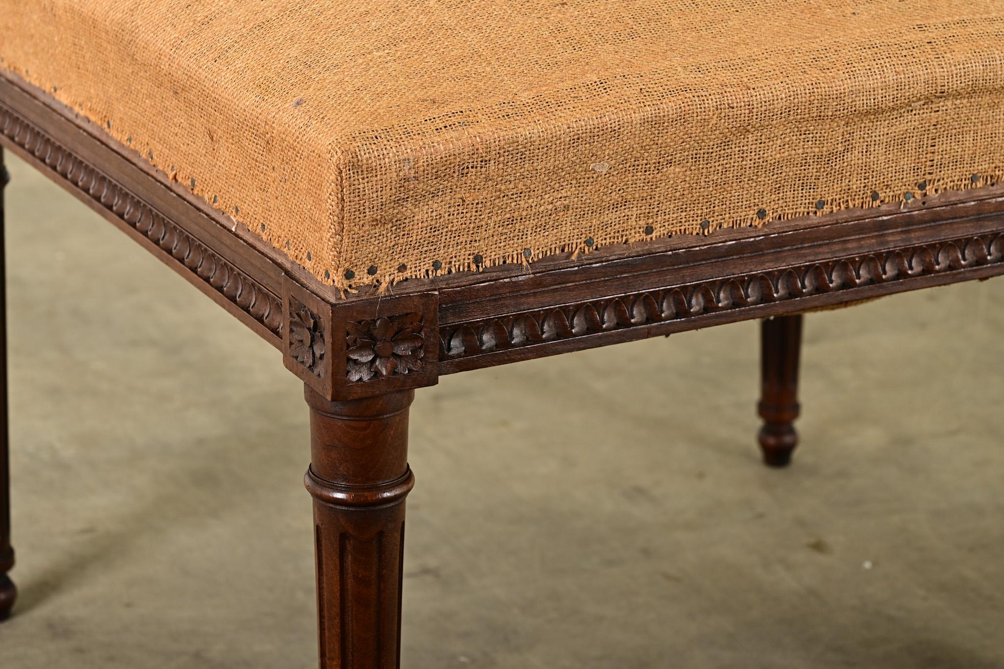 XVIIIe siècle et antérieur Banc français de style Louis XVI en vente