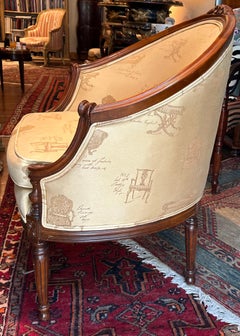 French Louis XVI Style Bergère Armchair.