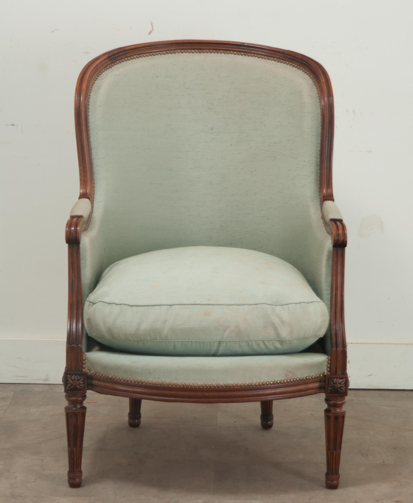 19th Century French Louis XVI Style Bergere