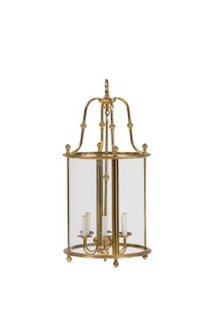 French Louis XVI Style Brass 6-Arm Lantern