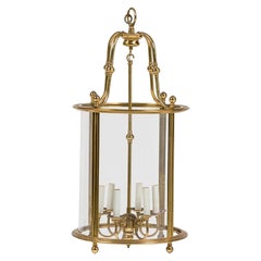 French Louis XVI Style Brass 6-Arm Lantern
