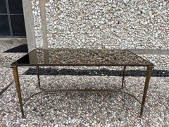 French Louis XVI Style Brass Cocktail Table