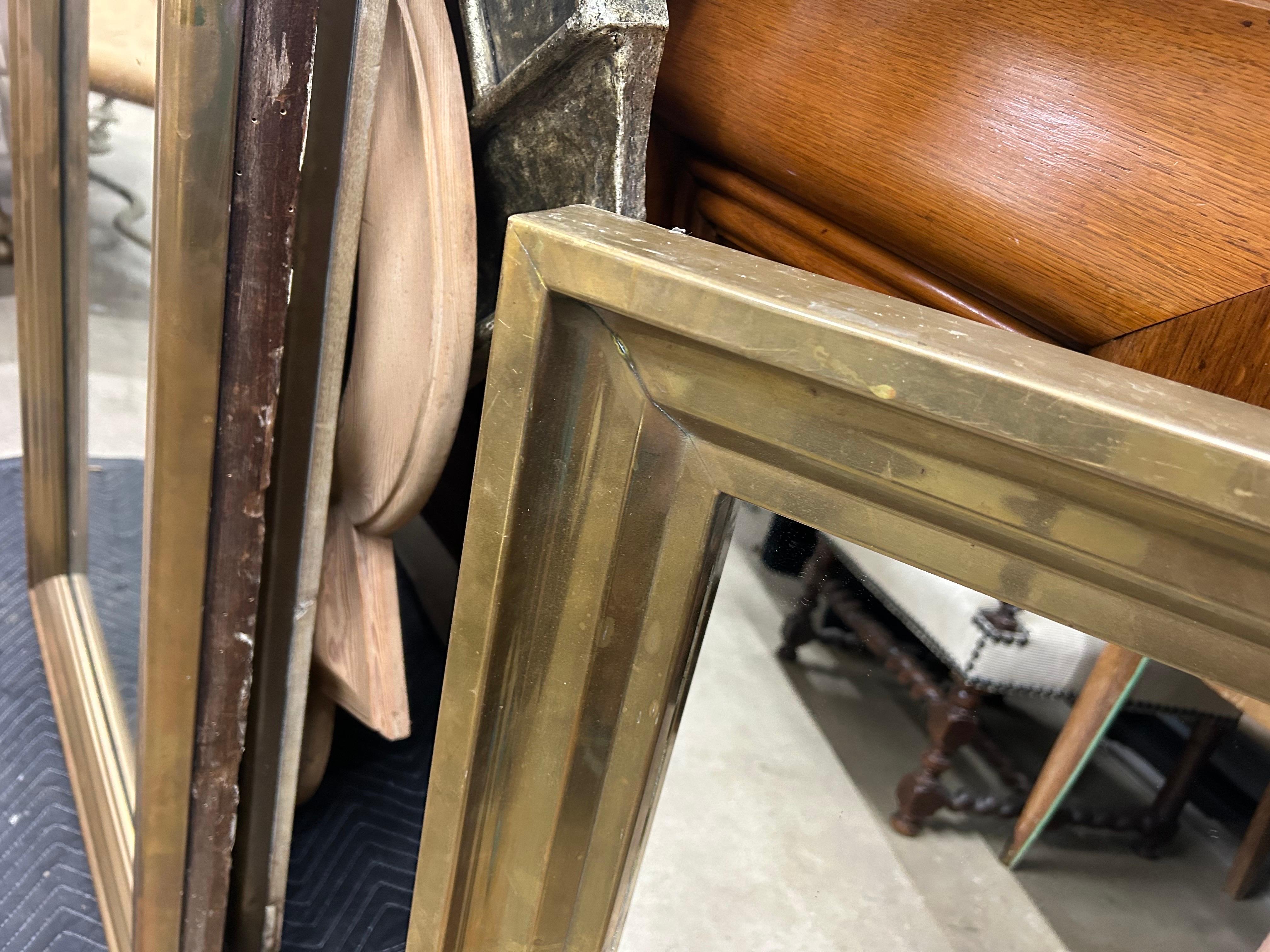 Specchio francese in ottone in stile Luigi XVI in vendita 4