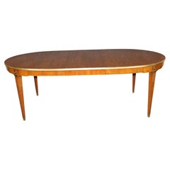 Table de salle à manger française de style Louis XVI montée en laiton dans le style de la Maison Jansen