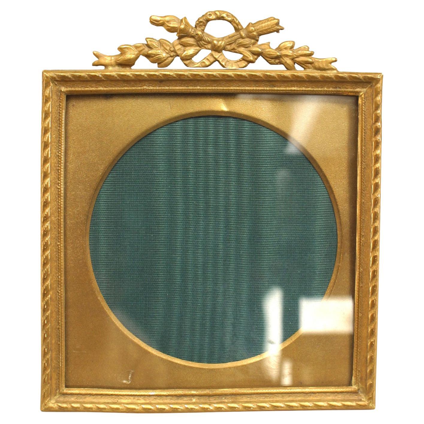 French Louis XVI Style Brass Picture Frame For Sale
