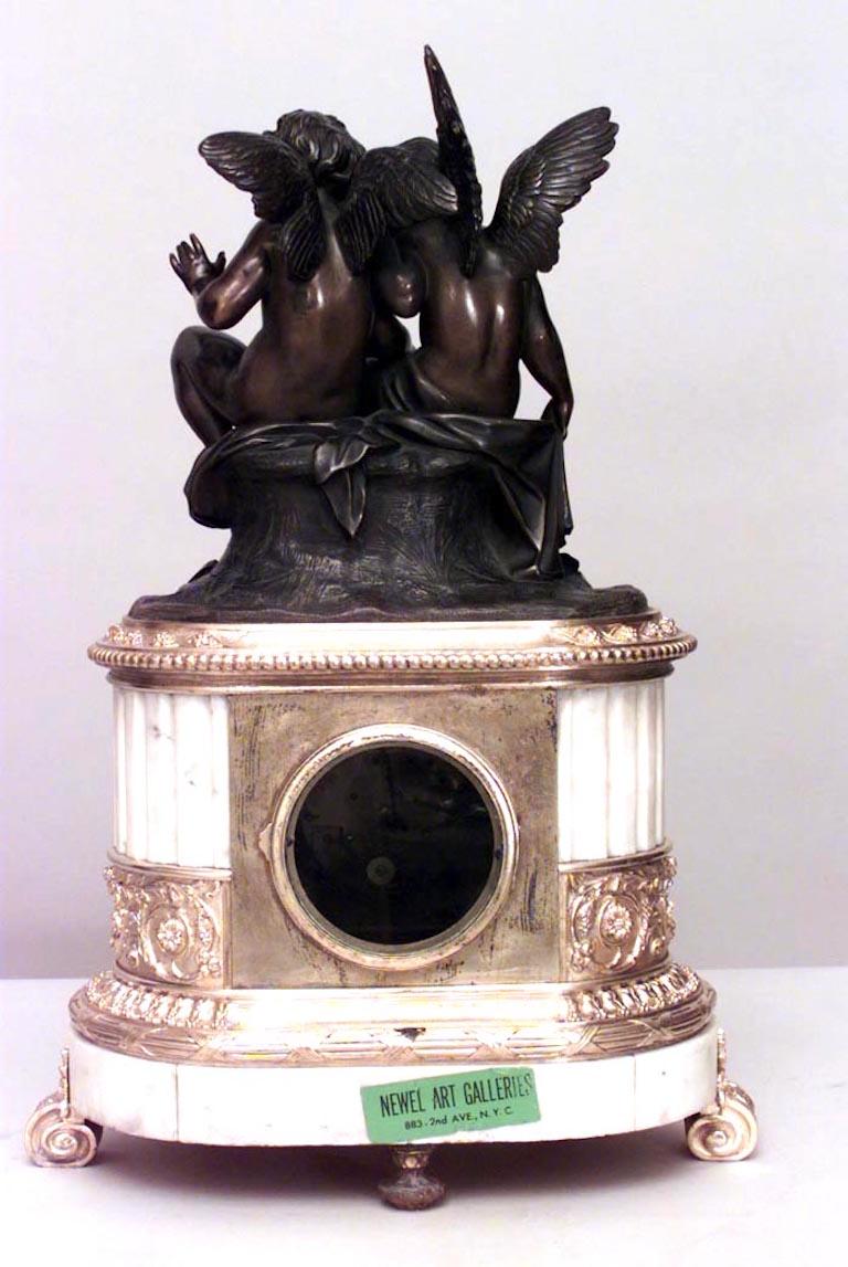 French Louis XVI Cupid Mantel Clock In Good Condition For Sale In New York, NY