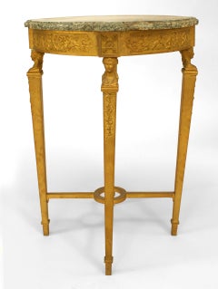 French Louis XVI Bronze Dore End Tables