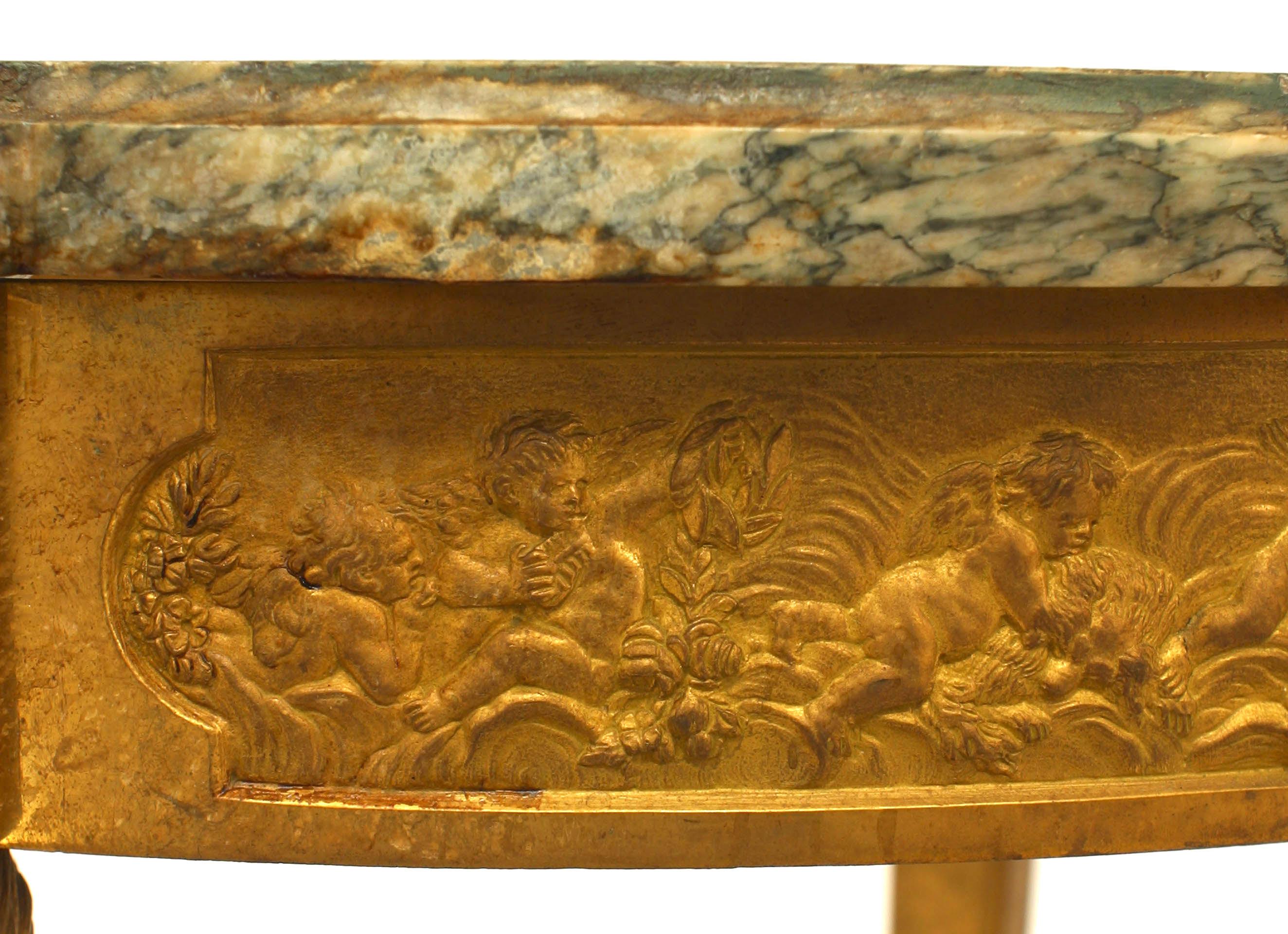 French Louis XVI Bronze Dore End Tables For Sale 1