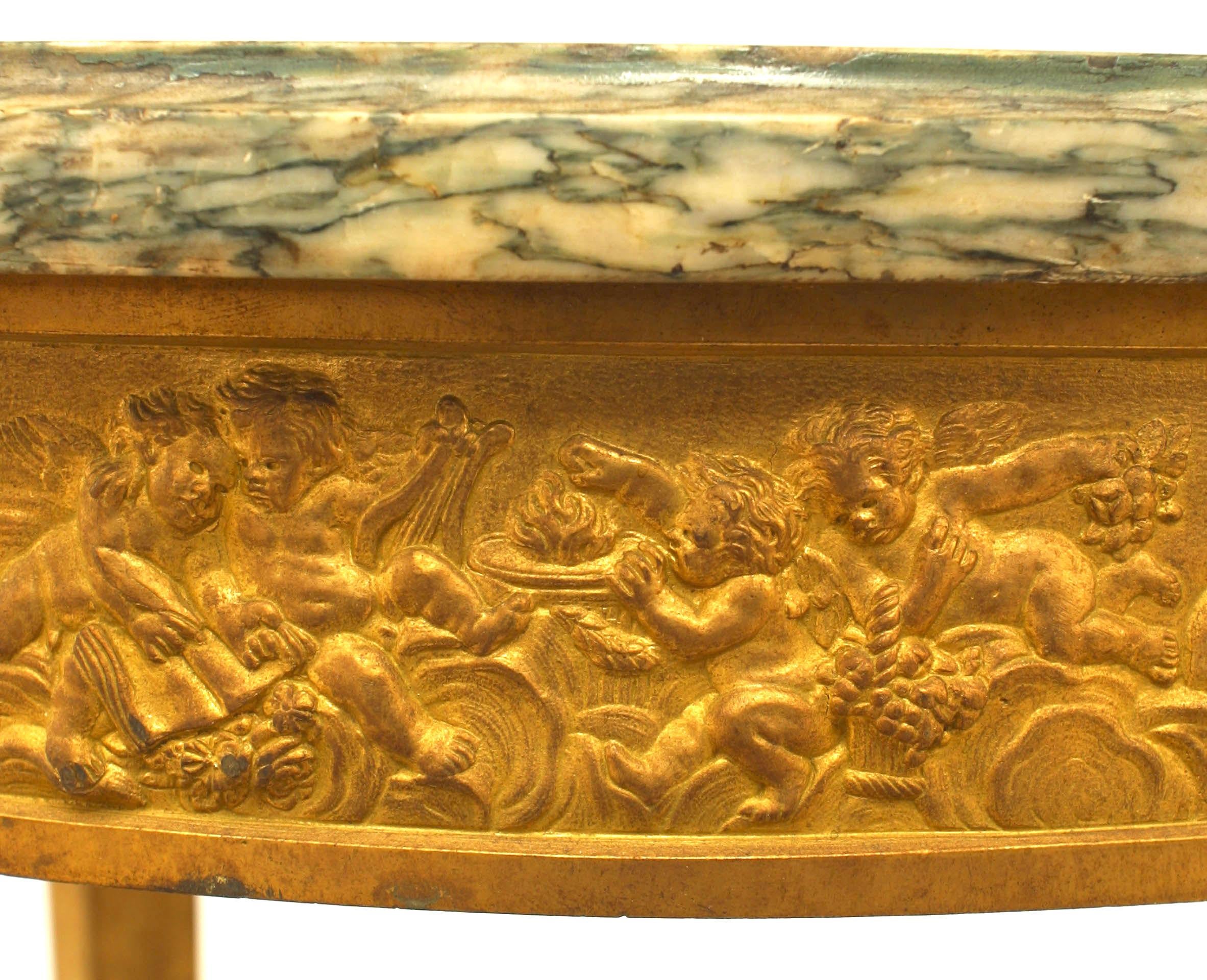 French Louis XVI Bronze Dore End Tables For Sale 2