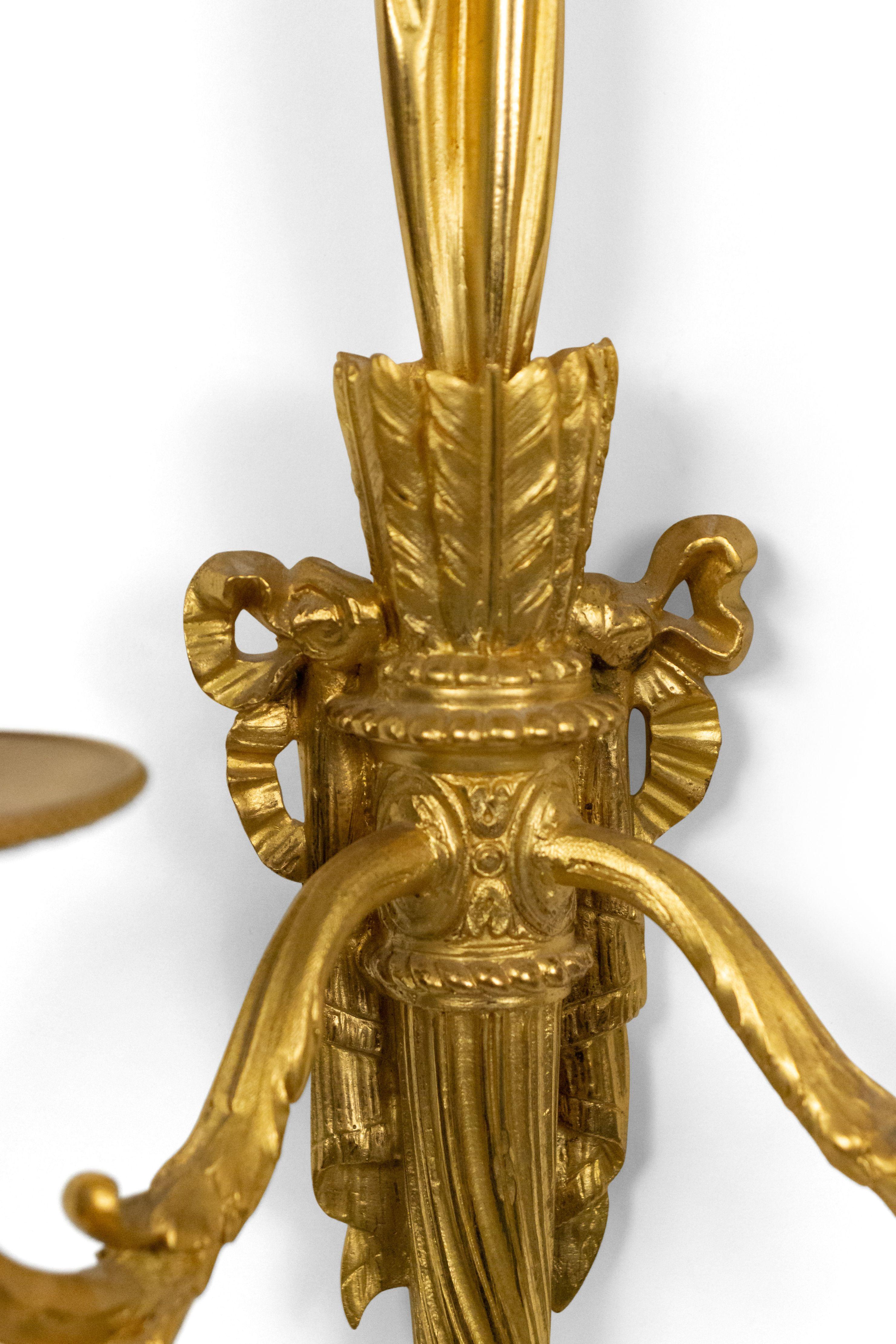 Bronze-Dore-Wandleuchter im Louis-XVI.-Stil im Zustand „Gut“ im Angebot in New York, NY