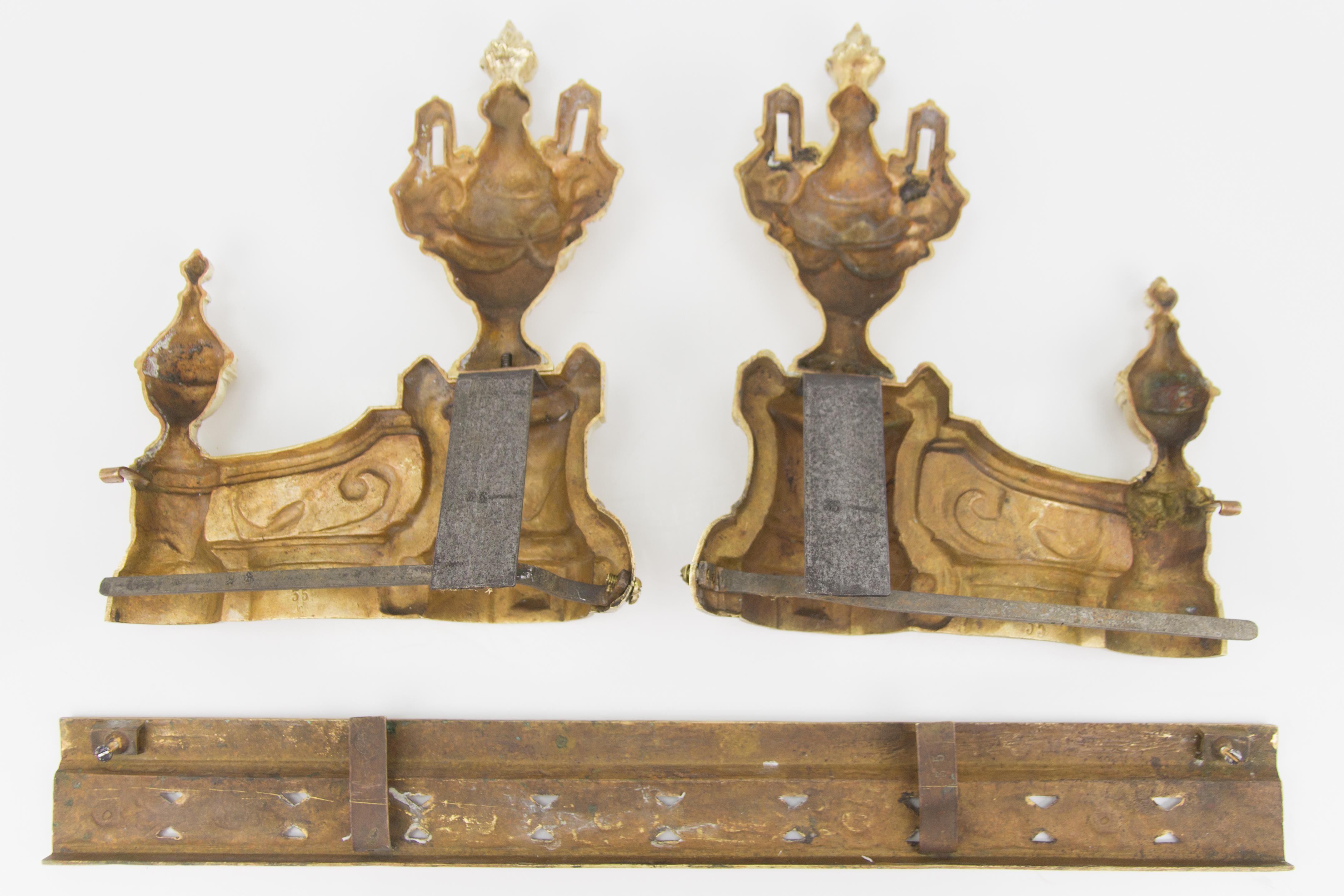 French Louis XVI Style Bronze Fireplace Set by Charles Casier, Late 19th Century For Sale 8
