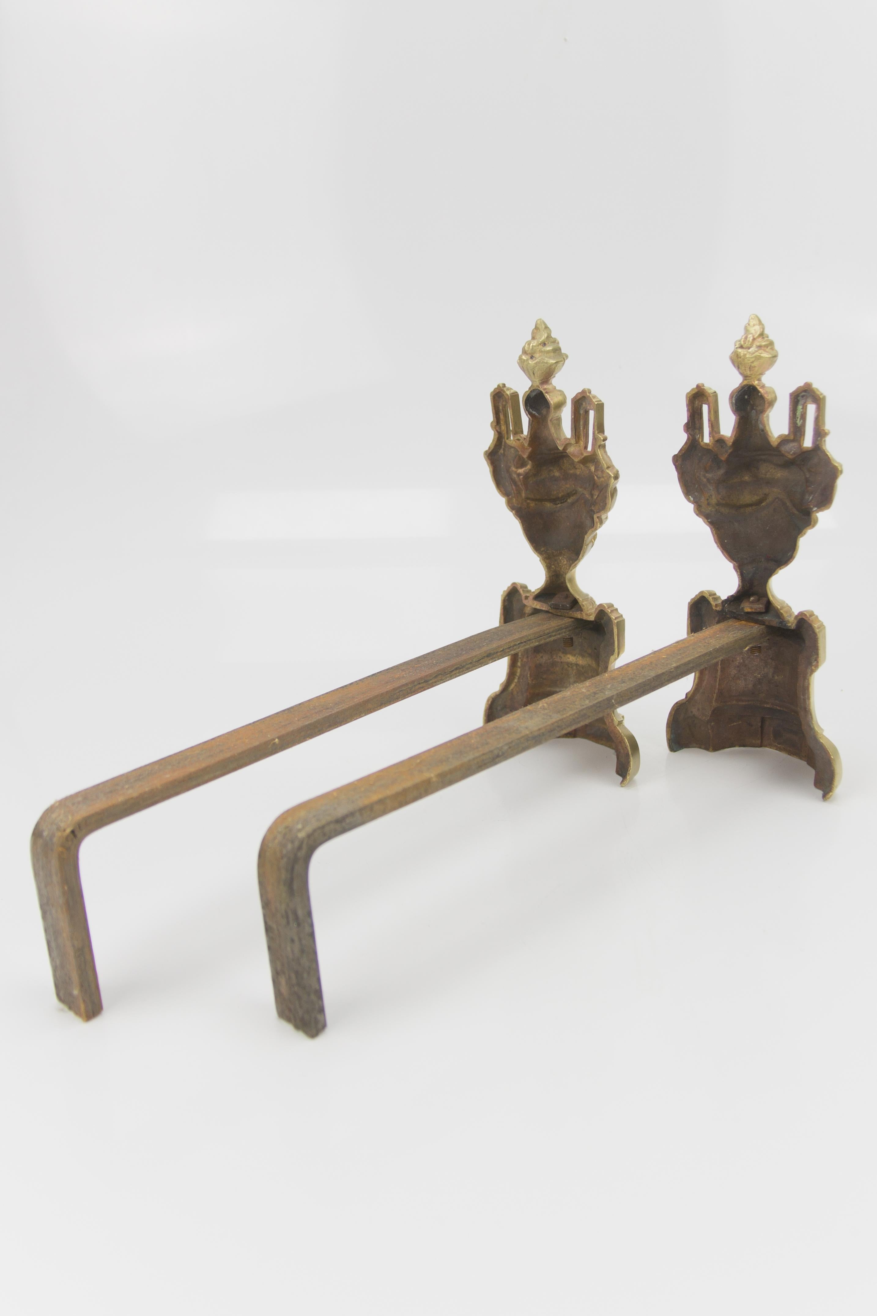 French Louis XVI Style Bronze Fireplace Set by Charles Casier, Late 19th Century For Sale 12