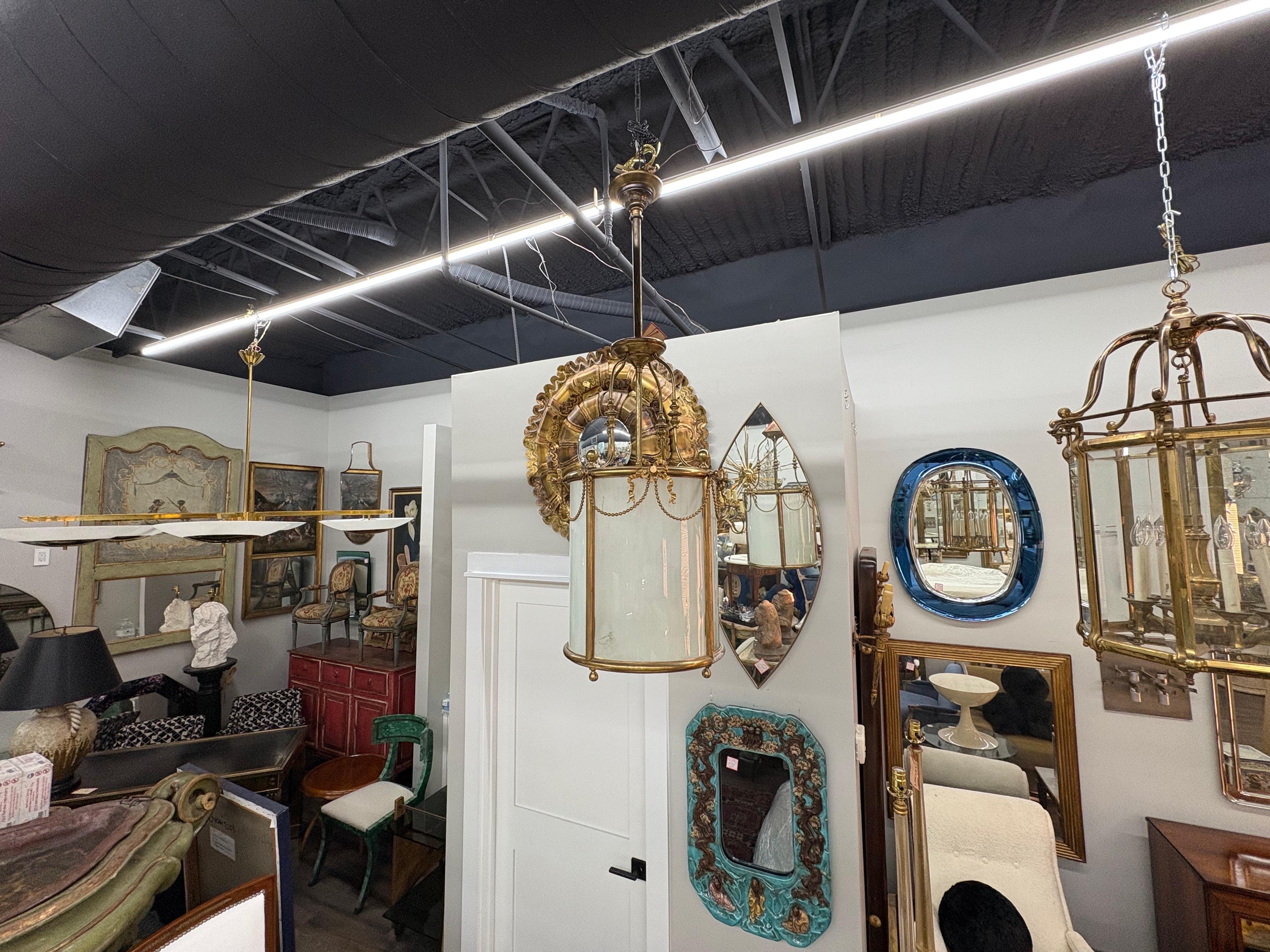 Französische Bronze-Laterne im Louis-XVI-Stil im Angebot 6