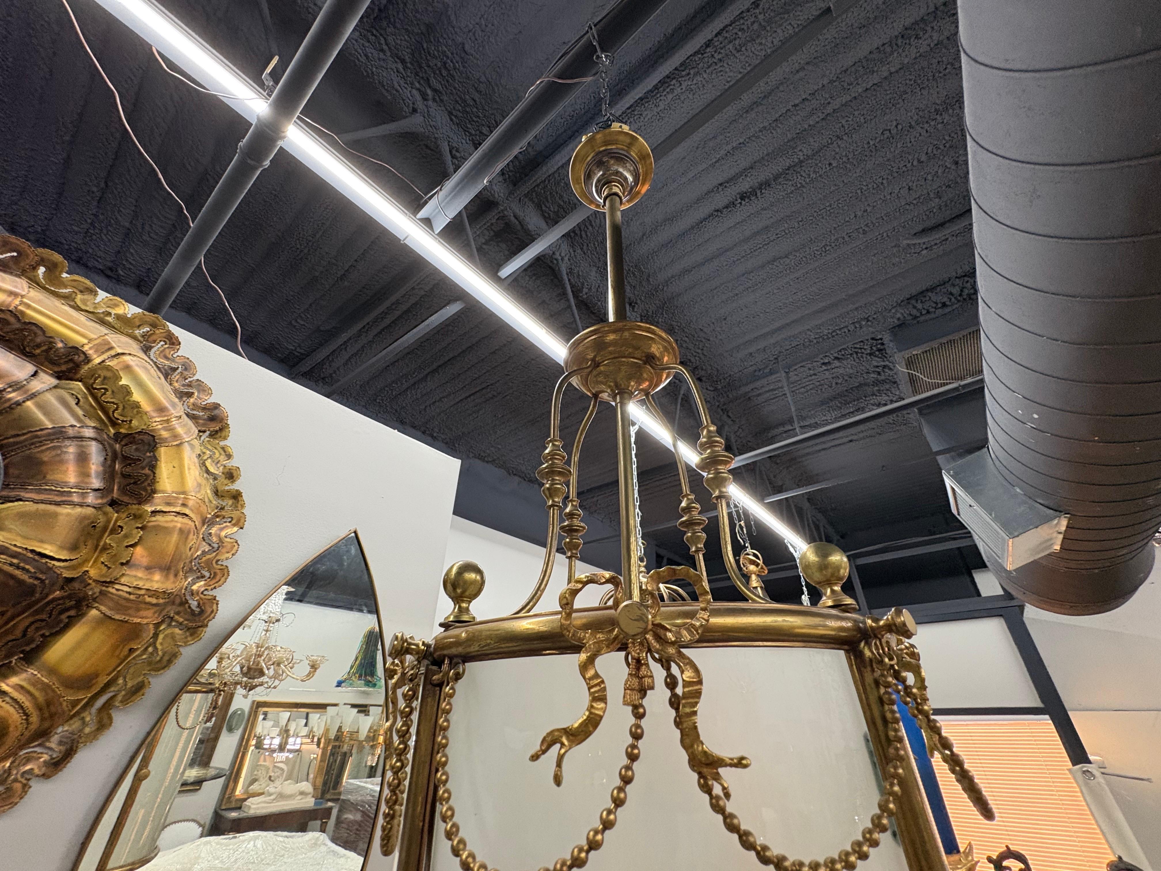 Französische Bronze-Laterne im Louis-XVI-Stil (Louis XVI.) im Angebot