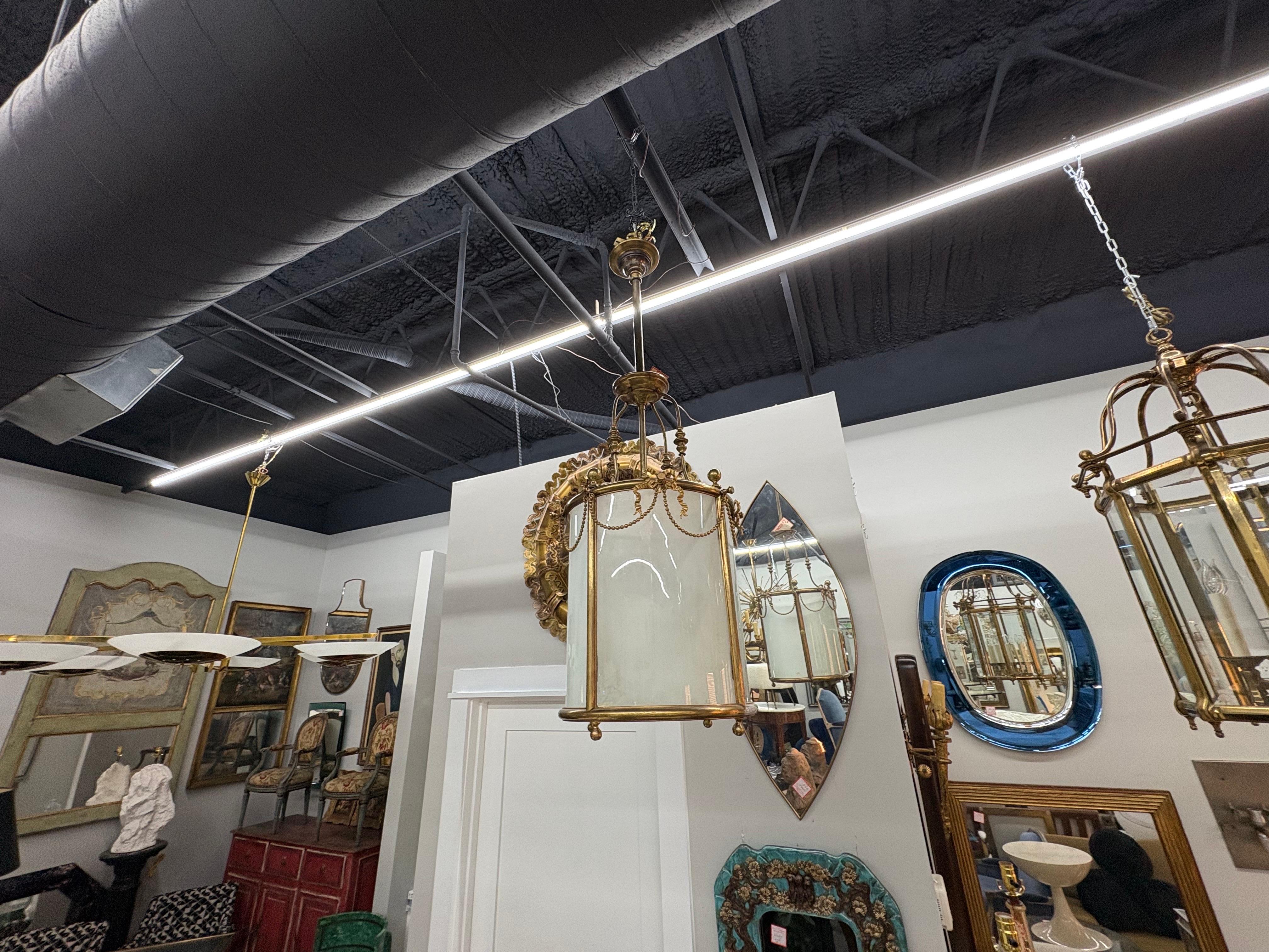 Französische Bronze-Laterne im Louis-XVI-Stil im Angebot 4