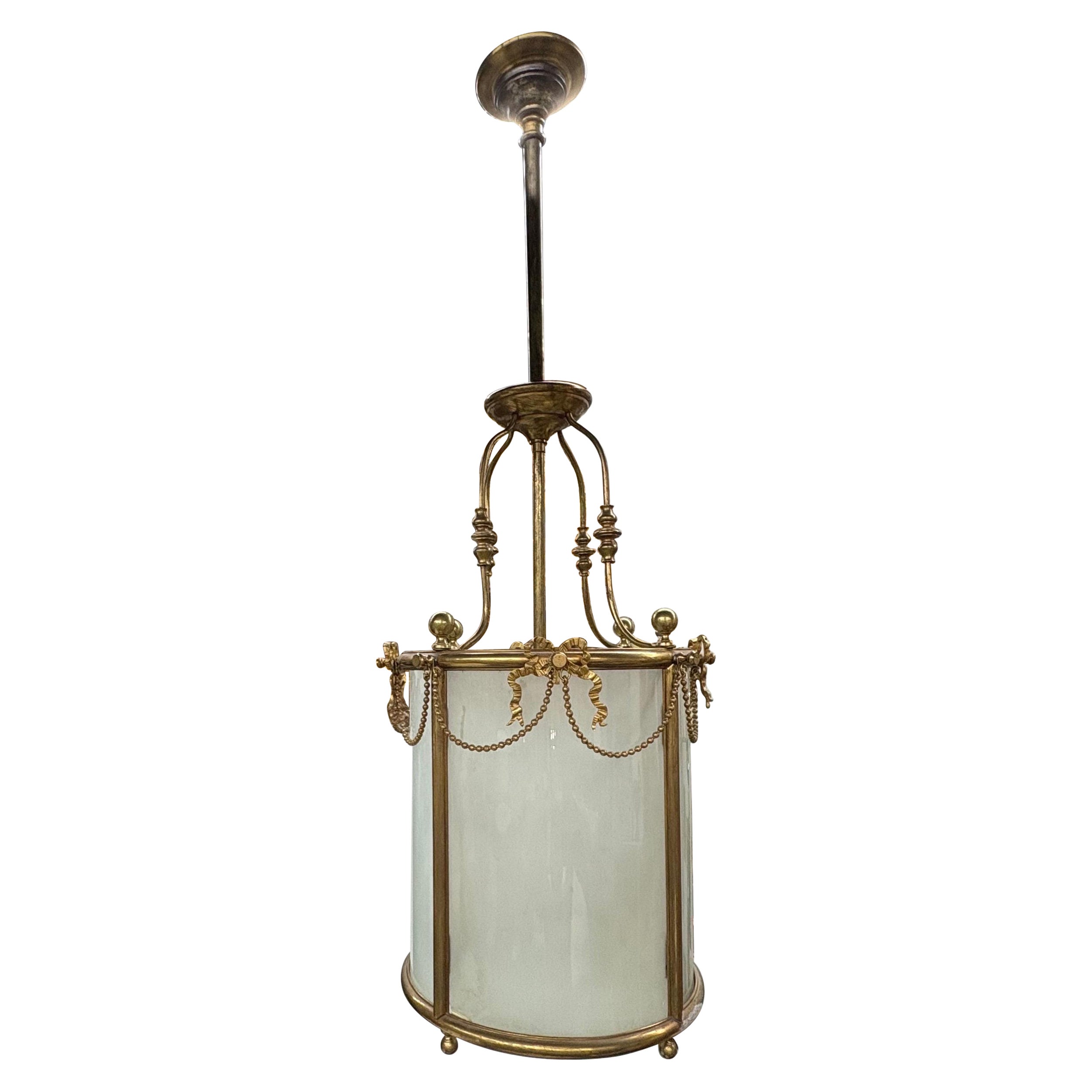French Louis XVI Style Bronze Lantern