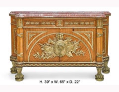 French Louis XVI Style Bronze Mounted Commode