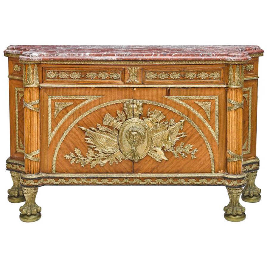 French Louis XVI Style Bronze Mounted Commode