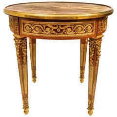French Louis XVI Style Bronze Mounted Kingwood Centre Table